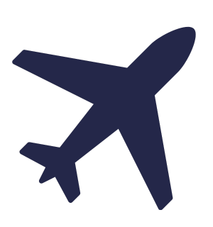 Aerial perspective Airplane in flight icon