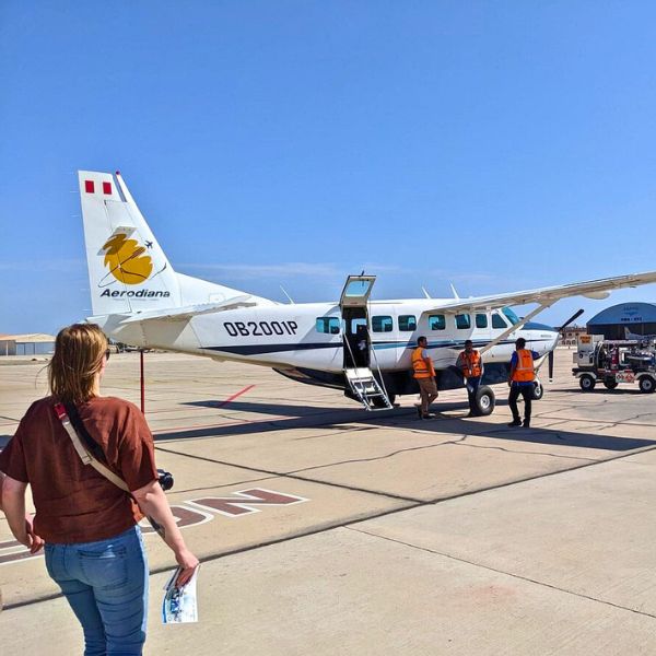 Every seat a window seat Panoramic aircraft used for the Nazca Lines flight from Pisco, with a window seat for every passenger