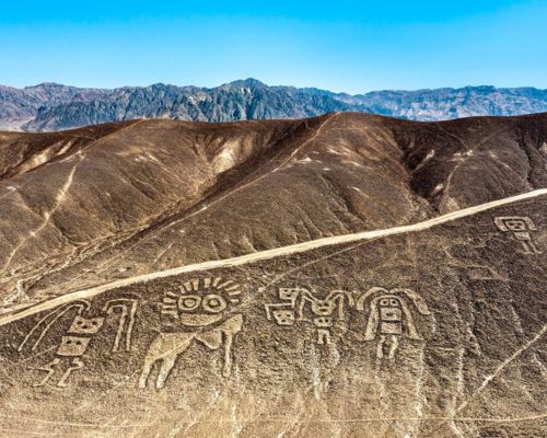 Ancient Palpa human geoglyphs viewed on the Nazca Lines Full Day Trip
