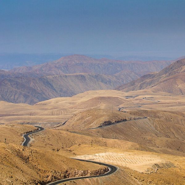Scenic road to Pampas Galeras Reserve in the Andes